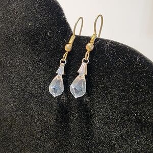 Elegant Gold and Silver Drop Earrings